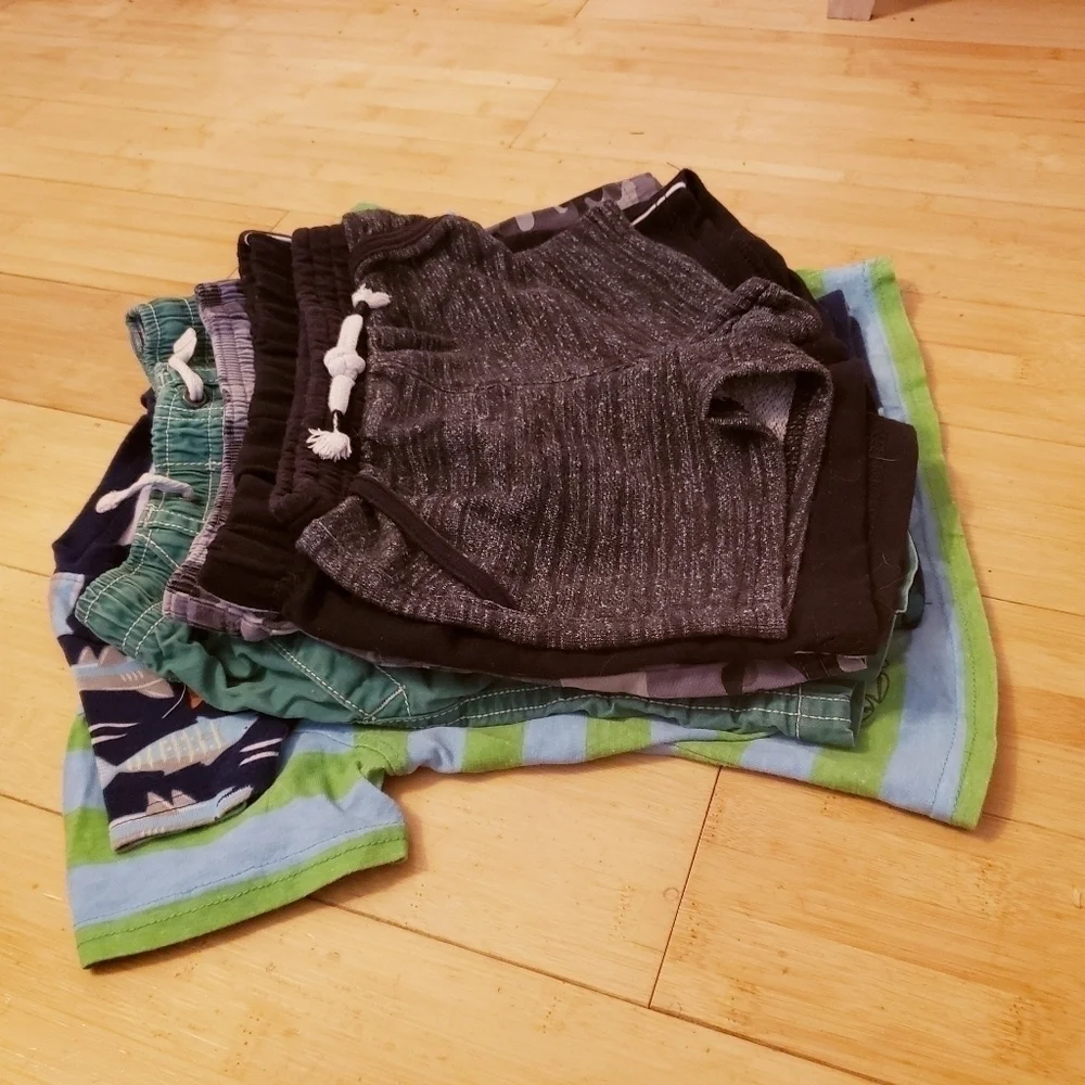 6 Piece Lot Boys 24M Months Spring Summer Clothing T-Shirts Shorts Casual EUC